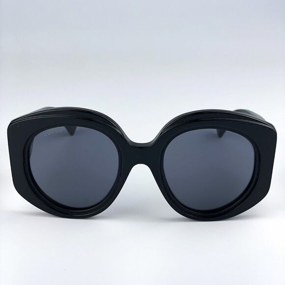 SALE! NEW Gucci GG1308S 001 Black Grey Round Women Sunglasses main image 9